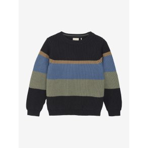 Minymo Bluse LS Strik Pullover Dark Navy