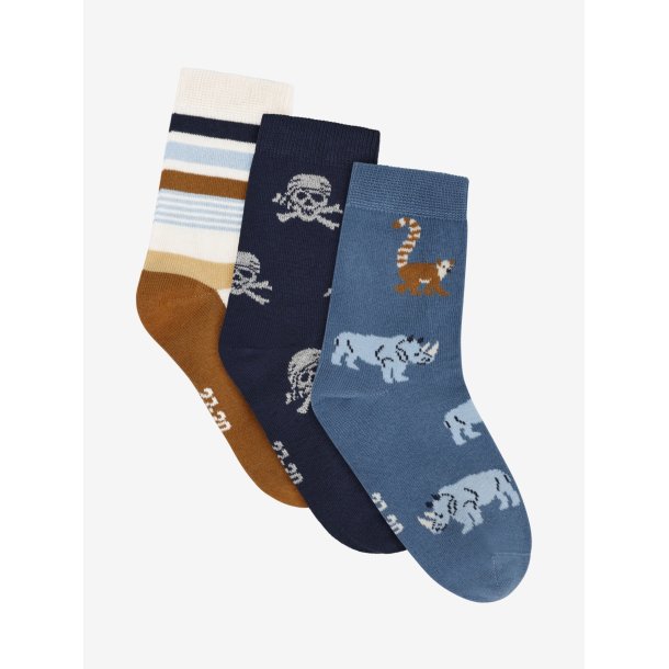 Minymo Sokker 3-pak Odyssey Gray