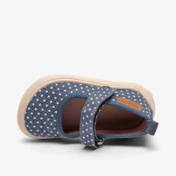 Bisgaard Hjemmesko Barefoot Ballet Navy Dots