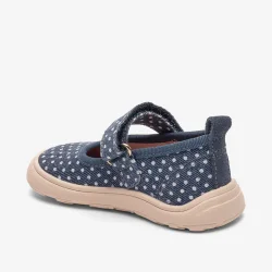 Bisgaard Hjemmesko Barefoot Ballet Navy Dots