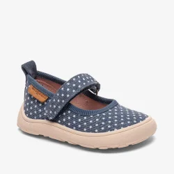 Bisgaard Hjemmesko Barefoot Ballet Navy Dots
