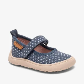 Bisgaard Hjemmesko Barefoot Ballet Navy Dots