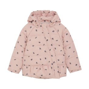 Minymo Vinterjakke Quilted AOP Mellow Rose