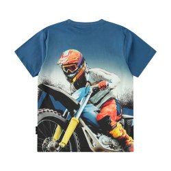 Molo T-shirt SS Riley Big MC Blue