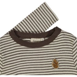 Wheat Bluse LS Spruce Cone Badge Mulch Stripe