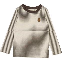 Wheat Bluse LS Spruce Cone Badge Mulch Stripe