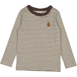 Wheat Bluse LS Spruce Cone Badge Mulch Stripe