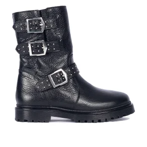 Angulus Vinterstvle TEX med nitter, Spnder og lynls Black