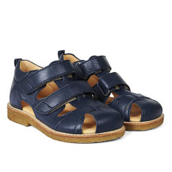 Angulus Sandal Med Velcrolukning Navy