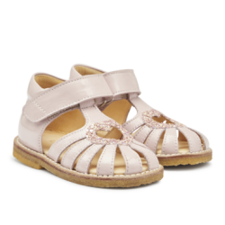 Angulus Sandal Begynder Hjertesandal Glitter Pale Rose
