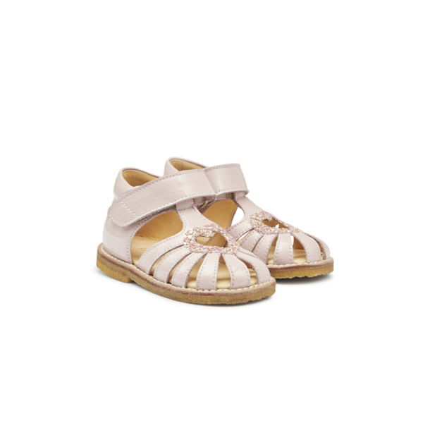 Angulus Sandal Begynder Hjertesandal Glitter Pale Rose