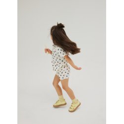 Angulus Sneakers Sko Velcro Lys gul Glitter