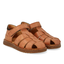 Angulus Sandal Med Velcrolukning Tan