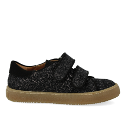 Angulus Sneaker Glitter Velcro Black