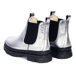 Angulus Chelsea Stvle med Elastik og Uldfoer Silver/Black 