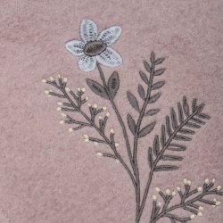 HUTTEliHUT Elefanthue Uld 2-lags Balaclava Flowers Emb Fawn