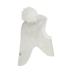 HUTTEliHUT Elefanthue Uld 2-lags Balaclava Alpaca Pompoms Snow White