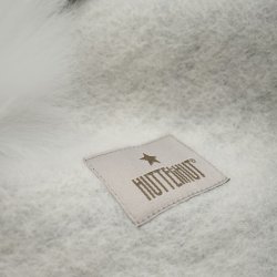 HUTTEliHUT Elefanthue Uld 2-lags Balaclava Alpaca Pompoms Snow White