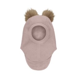 HUTTEliHUT Elefanthue Uld 2-lags Balaclava Alpaca Pompoms Fawn
