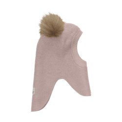 HUTTEliHUT Elefanthue Uld 2-lags Balaclava Alpaca Pompoms Fawn