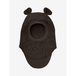 HUTTEliHUT Elefanthue Uld Balaclava Ears Dark Brown Melange