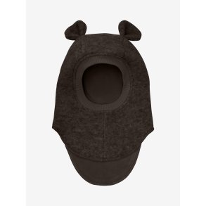 HUTTEliHUT Elefanthue Uld Balaclava Ears Dark Brown Melange