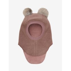 HUTTEliHUT Elefanthue Uld Balaclava Alpaca Pompoms Burlwood