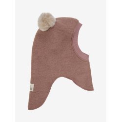 HUTTEliHUT Elefanthue Uld Balaclava Alpaca Pompoms Burlwood