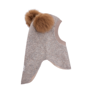 HUTTEliHUT Elefanthue Uld Fleece Balaclava Camel Melange