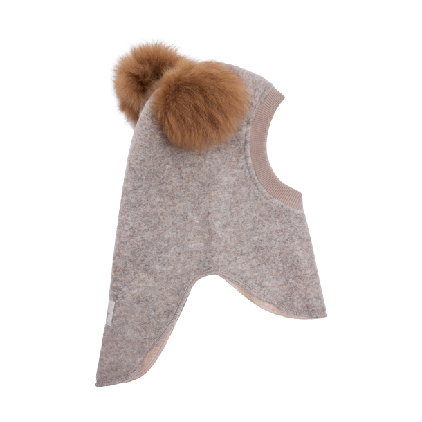 HUTTEliHUT Elefanthue Uld Fleece Balaclava Camel Melange