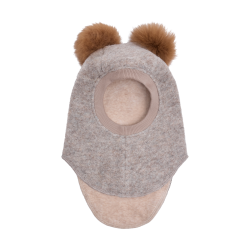 HUTTEliHUT Elefanthue Uld Fleece Balaclava Camel Melange