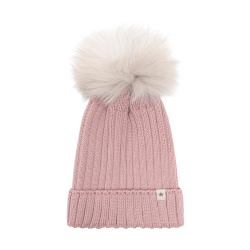 HUTTEliHUT Hue Uld Strik m. Alpaca Pompom Wood Rose