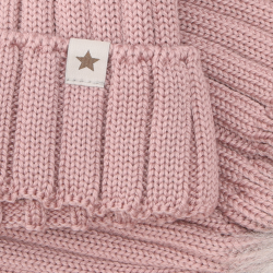 HUTTEliHUT Hue Uld Strik m. Alpaca Pompom Wood Rose