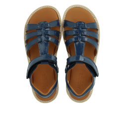 Angulus Sandal med T-rem og velcro Indigo