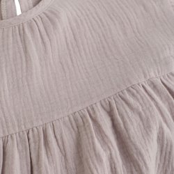 HUTTEliHUT Kjole SS Muslin Cloud Gray