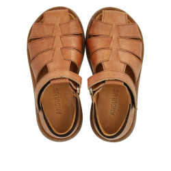 Angulus Sandal Med Velcrolukning Tan