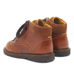 Angulus Begynder Snrresko "120 rs jubilums model" med Brogue detaljer Cognac