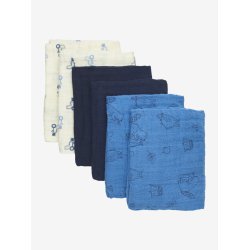 Pippi Stofbleer 6-pak Organic Muslin Dark Navy