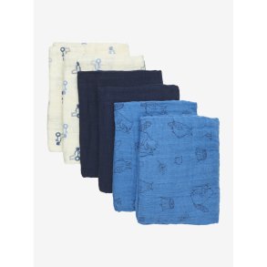 Pippi Stofbleer 6-pak Organic Muslin Dark Navy