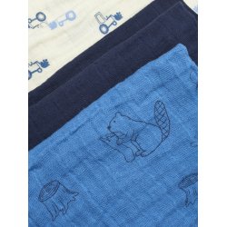 Pippi Stofbleer 6-pak Organic Muslin Dark Navy