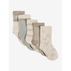 Minymo Sokker 5-pak med mnstre Light Grey Melange