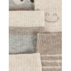 Minymo Sokker 5-pak med mnstre Light Grey Melange