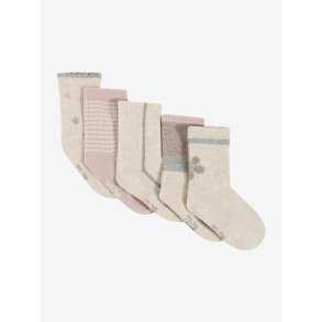 Minymo Sokker 5-pak med mnstre Shell