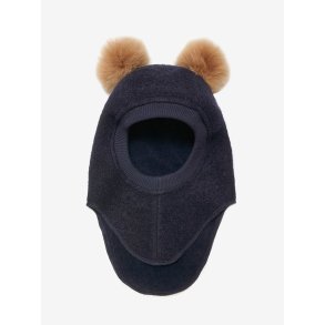 HUTTEliHUT Elefanthue Uld Balaclava Alpaca Pompoms Dark Navy