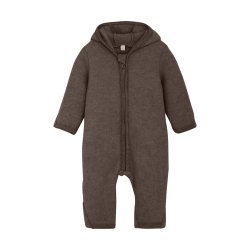 HUTTEliHUT kredragt Uld Pram Suit Ears Fleece Brown Melange