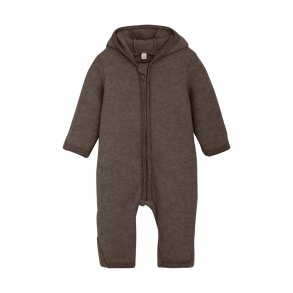 HUTTEliHUT kredragt Uld Pram Suit Ears Fleece Brown Melange