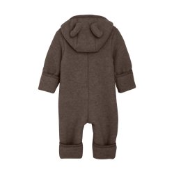 HUTTEliHUT kredragt Uld Pram Suit Ears Fleece Brown Melange