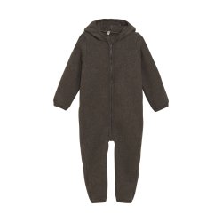 HUTTEliHUT kredragt Uld Pram Suit Ears Fleece Brown Melange