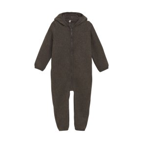 HUTTEliHUT kredragt Uld Pram Suit Ears Fleece Brown Melange