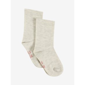 Minymo Sokker 2-pak Perfect Basic Silver Birch Melange